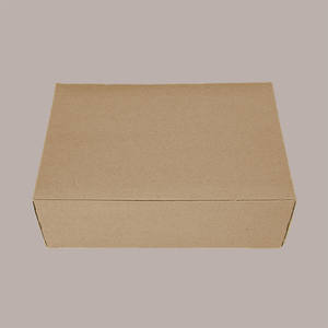 Ecolife 10 piezas Mini Sweet Box 18x25H6.5cm cartón marrón para productos de cama para el hogar con laminado mate brillante en relieve - Product Image 3