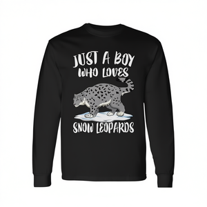 Juste un garçon qui aime les léopards des neiges T-shirt à manches longues - Product Image 2