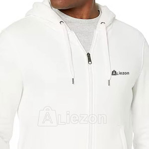 Sweat à capuche de haute qualité pour hommes en gros Fermeture à glissière complète avec tissu à capuche et logo personnalisé Sweat à capuche pour hommes avec fermeture éclair - Product Image 3