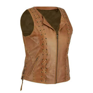 เสื้อกั๊กหนังน้ำหนักเบาสำหรับผู้หญิงเสื้อกันลมพิมพ์ลายสำหรับใส่กลางแจ้งสีทึบระบายอากาศได้ดี - Product Image 3