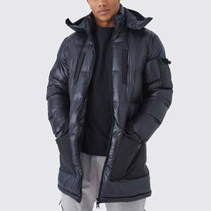 Chaqueta Casual para Hombre, Tejida, con Cuello Alto, Cierre de Cremallera, Acolchada, Impermeable, Cortavientos, con Capucha y Logotipo Frontal, Proveedor - Product Image 1