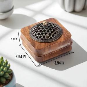 Brûleur d'encens en bois en forme de croissant de lune pour l'Aïd Moubarak - Product Image 4