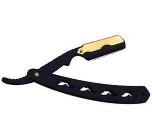 Rasoir à bord droit professionnel-Rasoir droit doré de 1.5mm Rasoir droit compatible Barbers Rasage de précision - Product Image 1