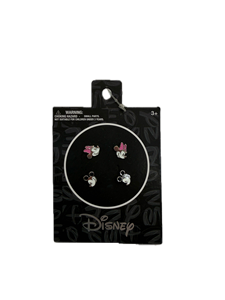 Disney Licensed Alloy <b>Silver</b> Plated <b>Stud</b> Earrings for Children's-6-Pair Mickey & Minnie Cartoon Design Gift Set - Product Image 5