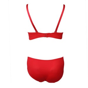 Conjunto de sujetador y bragas de espuma con aros para mujer - Rojo - Product Image 2