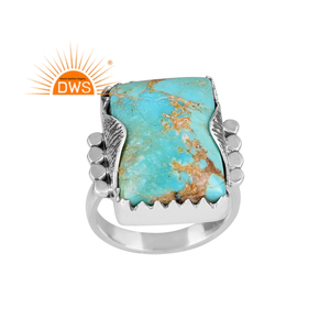 แหวนพลอยสีเขียวขุ่นสีเงินสเตอร์ลิงออกซิไดซ์ได้รับความนิยมล่าสุดผู้ผลิตเครื่องประดับออกแบบได้ตามต้องการ - Product Image 1