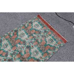 พรมวินเทจ 3.2x6.5 ฟุต สีแดงเขียวลายทาง พรมขนสัตว์ตุรกี - Product Image 5