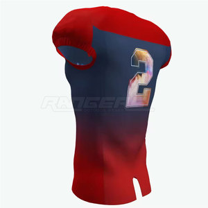 Jersey de Fútbol Americano de Fabricación Pakistaní, Jersey con Botones, Jersey de Fútbol Americano de Color Sólido - Product Image 2