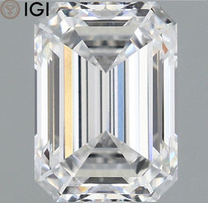 2,00 CT. Diamante cultivado en laboratorio de corte esmeralda D VVS2 claridad 8,15 MM CVD IGI piedra brillante certificada para joyería elegante y de diseñador - Product Image 1