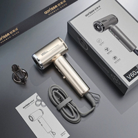 Sèche-cheveux ionique portable Binwang V60 de luxe, mini, haute vitesse, moteur DC sans balais, 1200W, tension universelle, avec diffuseur, idéal pour hôtel