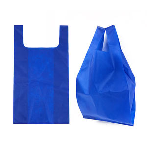 Merci sacs d'épicerie personnalisé écologique Heavy Duty PP Non tissé pliable t-shirt sac supermarché sacs soutien personnalisation - Product Image 1