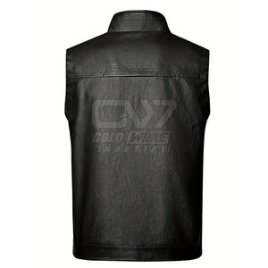 Gilet en cuir pour hommes de meilleure qualité Gilet en cuir durable pour hommes Gilet en cuir de haute qualité - Product Image 2