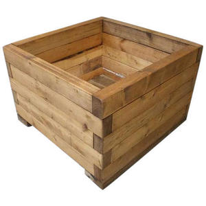 Super Popular Design <b>Box</b> Shape Wooden <b>Planter</b> at Wholesale Price <b>Planter</b> Natural and Brown Layered Handmade From India - Product Image 3