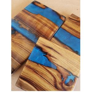 Modern Elegant <b>Coasters</b> <b>Set</b> Unique Wooden Cup Mats <b>and</b> Pads Creative Classic Epoxy Resin Design for Drinks <b>Coasters</b> Holder <b>Set</b> - Product Image 5