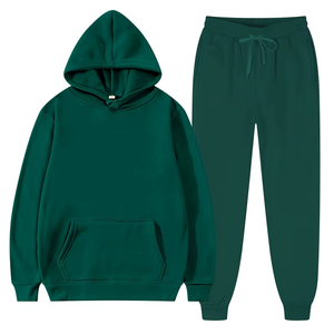 <b>Men's</b> Tracksuit Fashion Hoodie Sweatpants Custom Logo Printed 2-Piece Set Winter Fleece Anti-Bacterial Breathable Quick 2 Pcs - Product Image 1