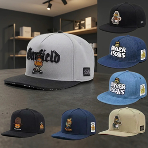 Gorra de Béisbol Unisex de 6 Paneles con Cierre a Presión, Tela de Sarga 100% Poliéster, Visera Plana, Bordado 3D, Estilo Deportivo, Cierre Trasero Ajustable - Product Image 1