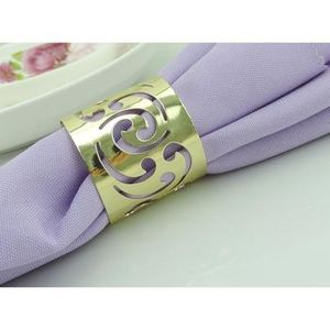 Décoration de table de dîner rond de serviette en acier inoxydable argenterie rond de serviette en métal pour décor de fête de mariage et salle à manger élégante - Product Image 4