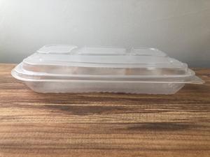 ภาชนะเก็บอาหารพลาสติกบรรจุอาหารแบบใช้ไมโครเวฟได้ฝาในตัว4ส่วนสำหรับทำอาหาร - Product Image 2