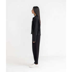 LuxeStretch Pin Stripe Half Zip Sudadera para Mujer - Product Image 3