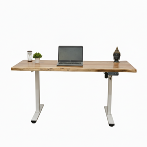 Escritorio de madera Live Edge de altura ajustable con botones de memoria Pantalla digital y diseño ergonómico - Product Image 2