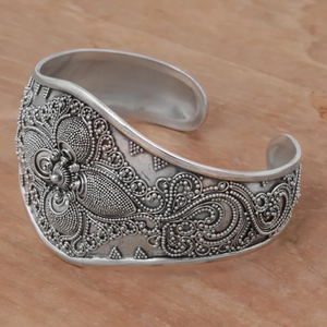 Bracelet manchette en argent sterling fabriqué à la main Boho Design minimaliste bijoux de mode pour elle bijoux en gros prix en vrac - Product Image 5