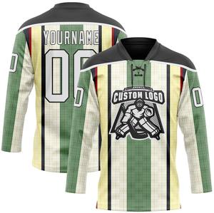 Jersey de Hockey sobre Hielo con Cordones, Personalizable con Nombre de Equipo y Nombres de Jugadores, 100% Poliéster, Secado Rápido, Antibacterial, Impresión Digital - Product Image 4