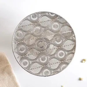 Wholesale Best Durable Iron <b>Cake</b> Stand with Premium Embossed Top Plate Display <b>Cake</b> <b>Tools</b> for Celebration Dining Baking at Bulk - Product Image 5