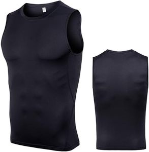 Lot de 3 débardeurs de compression pour hommes, sous-vêtement amincissant, sous-vêtement de compression sous l'armure, débardeur de sport athlétique à couche de base - Product Image 5
