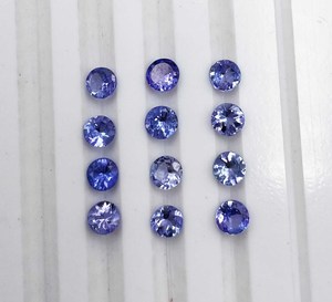 IGI Certified Natural <b>Tanzanite</b> Loose Gemstone 3-5 MM Round Blue Cut for Jewelry Making - Product Image 6