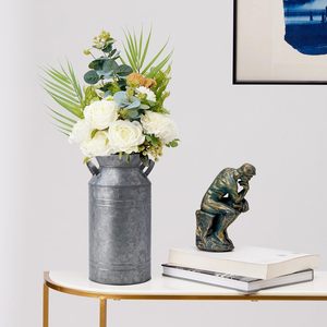 Vase à fleurs en acier inoxydable de qualité véritable Décoration extérieure de la maison Conception gravée Revêtement en poudre Finition tôle - Product Image 3