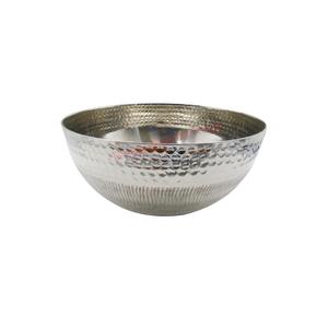 Vaisselle et vaisselle personnalisables de haute qualité bol en métal martelé rond tendance motif de fleurs polies pour les mariages - Product Image 1