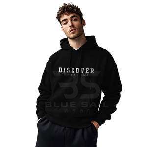 Sweats à capuche en coton pour hommes avec un design simple de base, confortable et adapté aux vêtements de sport et à la mode quotidienne Sweats à capuche en coton durables pour hommes - Product Image 1