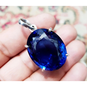 Colgante de Topacio Azul Natural Certificado de Calidad AAA+ con Corte Ovalado de 91.45 Ct, Gema Suelta Cus-Jew145 - Product Image 1