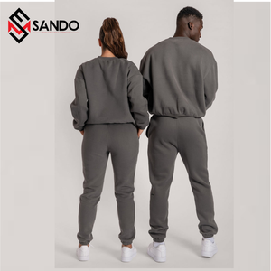 กางเกงวอร์มสำหรับชายหญิง XXL สีทึบชุดวิ่งโลโก้ตามสั่งชุดออกกำลังกายกลางแจ้งฤดูหนาว - Product Image 3