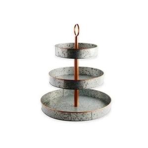 hot sale galvanized <b>3</b> <b>tier</b> <b>cake</b> <b>stand</b> metal tray platter for <b>cake</b> dessert shrimp appetizers <b>cake</b> <b>stand</b> galvanized oval shape - Product Image 6