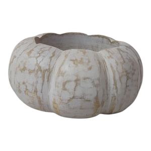 Juego de 2 cuencos de velas de madera de mango texturizado tallados a mano, en forma de calabaza para el hogar, jardín, cuenco de Navidad, farolillos, tarros - Product Image 4