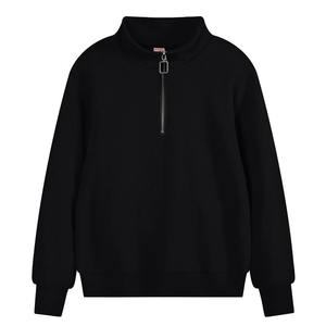 Streetwear à la mode haut à demi-fermeture éclair surdimensionné épaules tombantes coton mélangé polaire OEM & ODM imprimé Logo usine fabricant de gros - Product Image 3