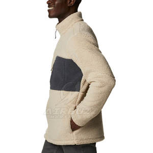 Meilleure vente Veste pullover polaire Sherpa surdimensionnée pour homme Nouvelle arrivée Design hiver col montant - Product Image 3