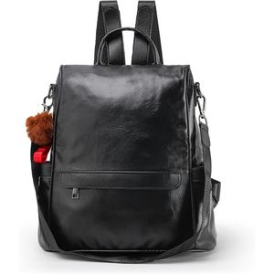 Sac à dos en cuir véritable pour femmes, sac à bandoulière de voyage à la mode pour dames, utilisation quotidienne, conception légère - Product Image 5