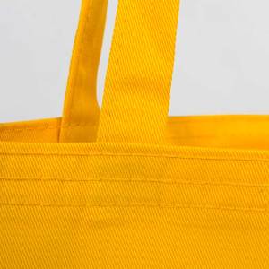 Yellow Gabardine Tote <b>Bag</b> 14x16 <b>Medium</b> Size Blank Reusable Cotton <b>Bag</b> for Foods Advertising Daily Use Gifts Heat Transfer - Product Image 3
