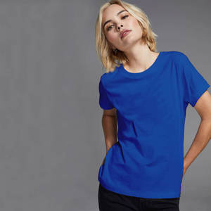 เสื้อยืดคอกลมแขนสั้นสำหรับผู้หญิงทำจากผ้าฝ้ายพิมพ์ลายโลโก้ออกแบบได้ตามต้องการมีหลายสี - Product Image 3