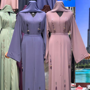 Abaya de Dubaï noire, vêtements traditionnels islamiques pour femmes, vêtements musulmans, robes kimono, nouveau, 2025 - Product Image 1