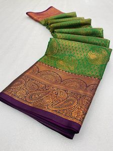 Nuevo bordado Hilos múltiples trabajo Sari con trabajo de piedra - Product Image 3