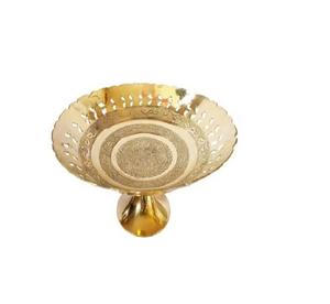 Cuenco de dátiles de metal tradicional con acabado antiguo perfecto para bodas, banquetes y eventos culturales - Product Image 6