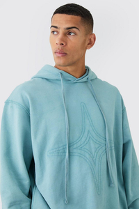 เสื้อฮู้ดแขนยาวผ้าฝ้าย100% หนาสำหรับผู้ชายผ้าคอตตอนฤดูหนาวมีซิปแบบมีฮู้ดเปิดไหล่ตกโลโก้ตามสั่งปักลายแบบเรียบย้อมสี - Product Image 3