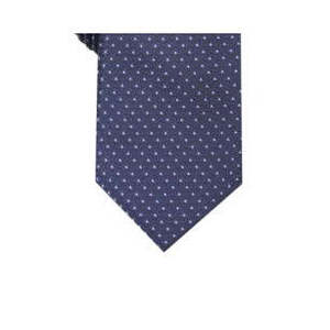 Alfani Men's Navy Slim Geometric Print <b>Tie</b> Microfiber Ascot Formal Fashion with Custom Logo Size Regular Gift Boxed - Product Image 3