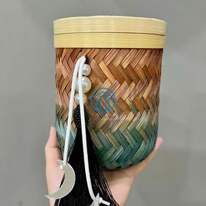Wholesale Bamboo Rattan Gift <b>Box</b> for Ramadan and Gergean Handmade in Vietnam Decorative <b>Storage</b> Basket - Product Image 6