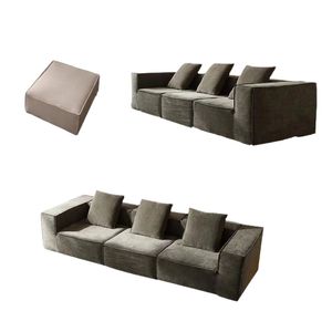 Horticlub HZ02 Modern Modular Lazy Floor Sofa Set Fabric Tufted High Density <b>Foam</b> Compressed Couch Comfortable Home Living Room - Product Image 5