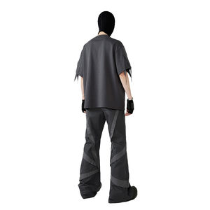 ODM เสื้อยืดล้างกรดผู้ชายโอเวอร์ไซส์พิมพ์ลายดิจิตัลสไตล์ฮิปฮอป - Product Image 6