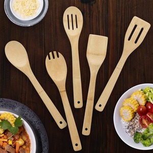 Ustensiles de cuisine spatules en bambou pour la cuisson des repas spatules à frire naturelles à bas prix ustensiles de cuisine essentiels - Product Image 6